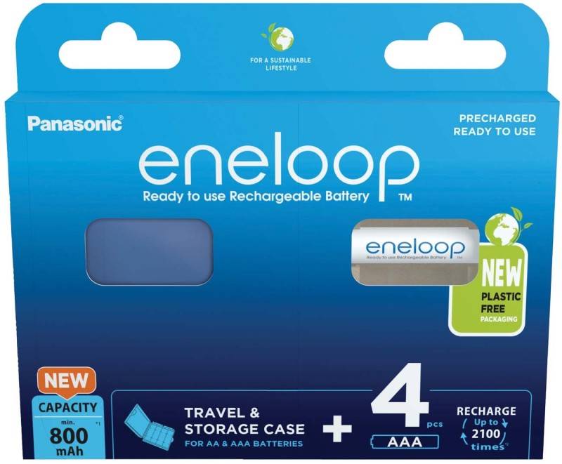 10 Stück Hückmann Akku Micro AAA eneloop BK-4MCDEC4BE(VE4)