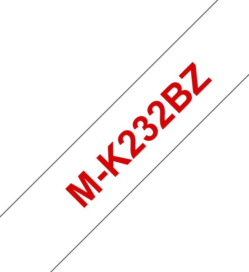 Brother M-K232BZ - Rot auf Weiß - Rolle (1,2 cm x 8 m)