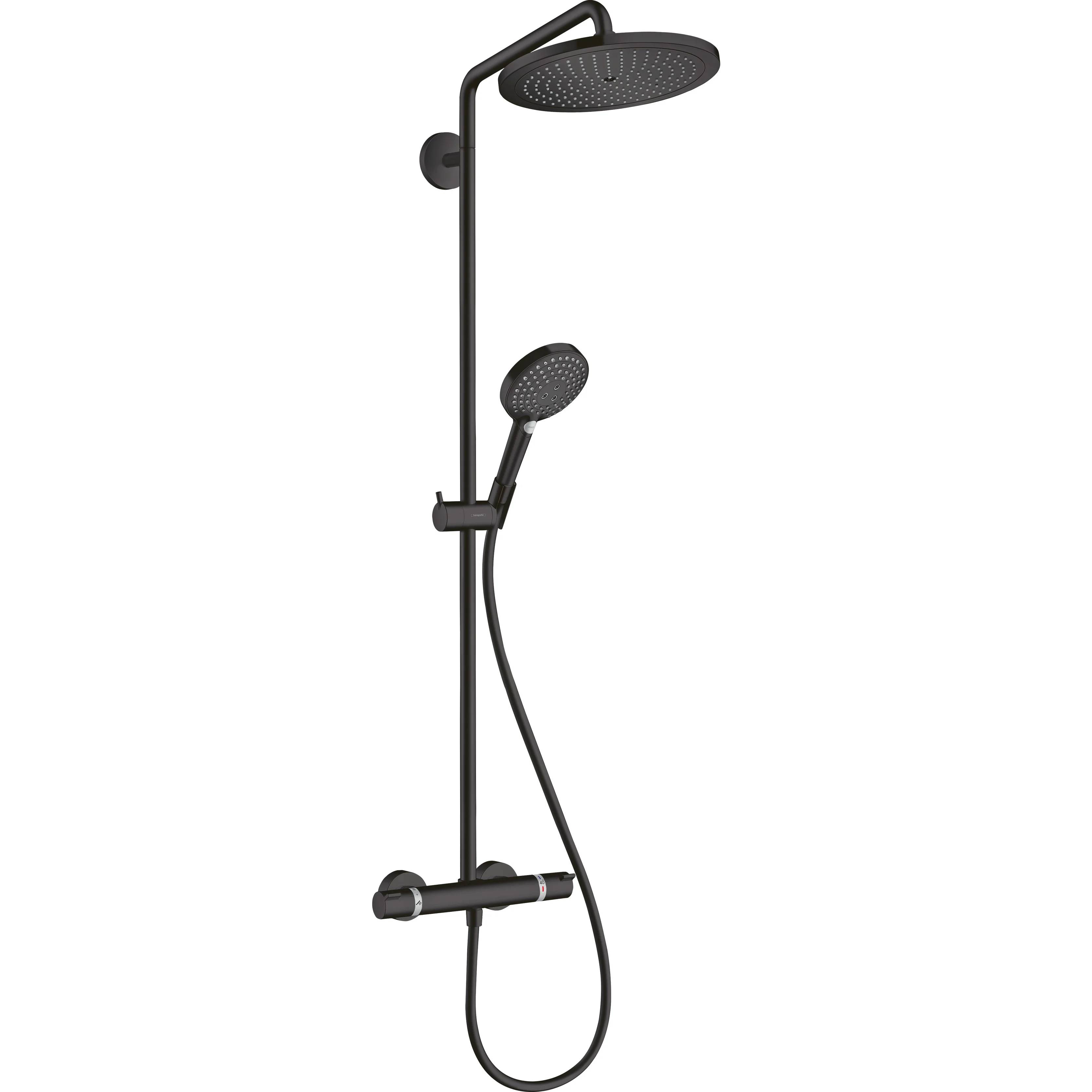 hansgrohe Showerpipe Croma Select S 280 mit Raindance Handbrause mattschwarz, 1 Stk.