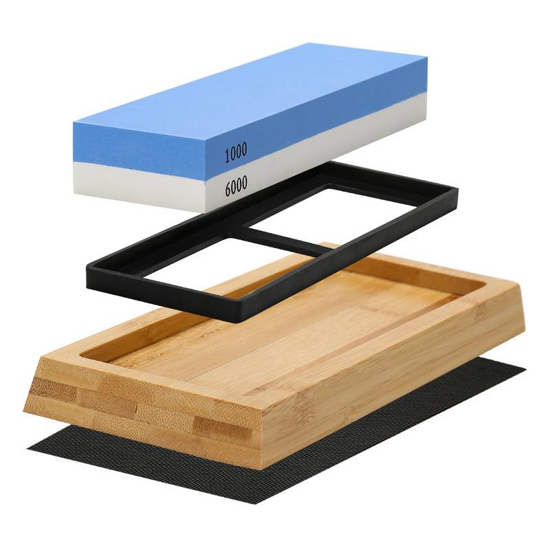 Abziehstein Schleifstein,1000/6000 Körnung, Fur Alle Messer, Rutschfeste Basis