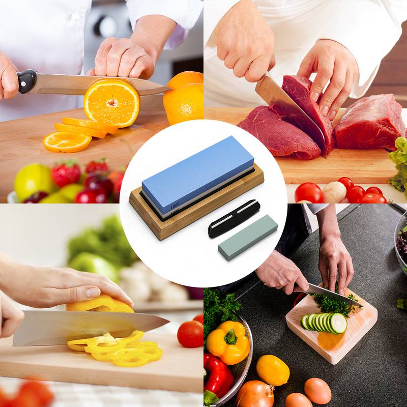 Abziehstein Schleifstein,1000/6000 Körnung, Fur Alle Messer, Rutschfeste Basis