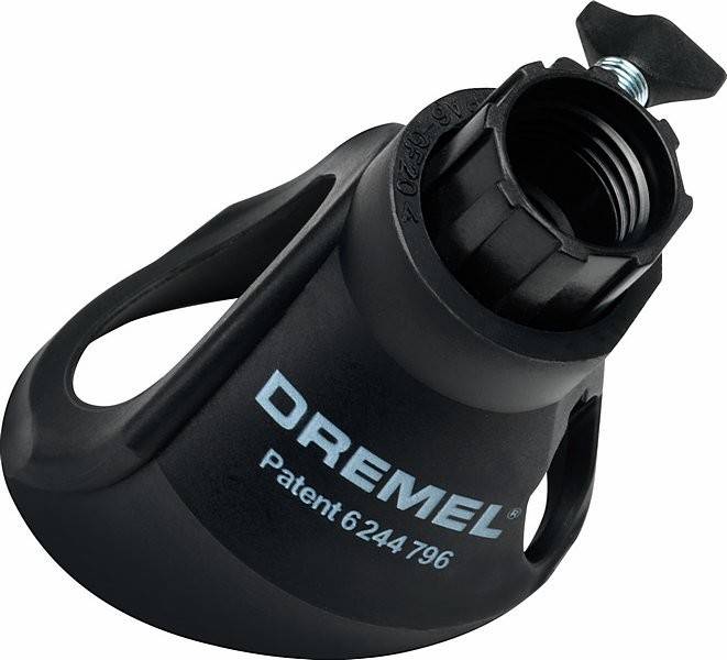 Dremel-Werkzeuganbau mit schwarzem Gehäuse und sichtbarer Patentnummer '6247946'. Verwendet für präzise Schnitt- und Handwerkstätigkeiten.
