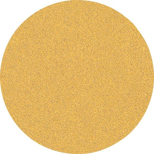 Eine große, kreisförmige beige Sandkornstruktur, die einer Nahaufnahme von Schleifpapier oder einer rauen Oberfläche ähnelt.