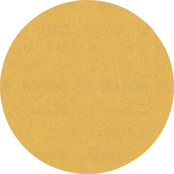 Ein schlichter, strukturierter, senfgelber Kreis auf weißem Hintergrund.