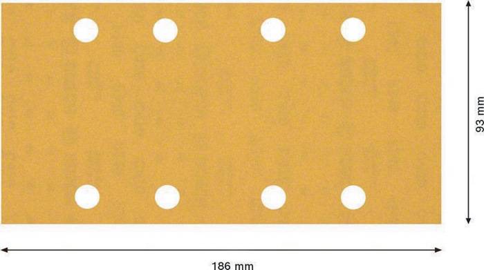 Schleifpapier Expert C470 Abm.93x186mm Körnung 240 8Löcher 10 St. BOSCH