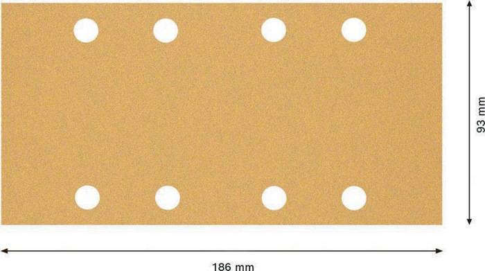 Schleifpapier Expert C470 Abm.93x186mm Körnung 80 8Löcher 10 St. BOSCH