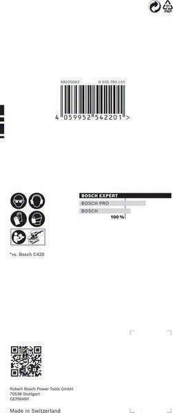 Schleifpapier Expert C470 Abm.80x133mm Körnung 180 8Löcher 10 St. BOSCH