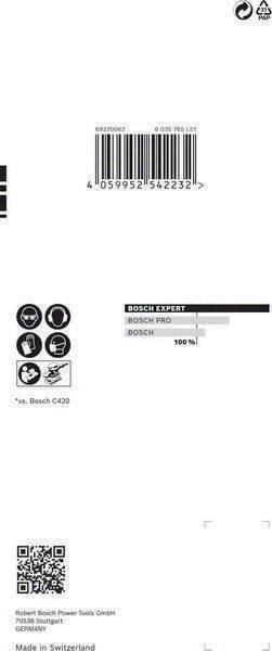Schleifpapier Expert C470 Abm.80x133mm Körnung 400 8Löcher 10 St. BOSCH