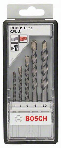 Betonbohrer-Set Robust Line Silver Percussion 5tlg. D.5-10mm Arbeits-L.40mm