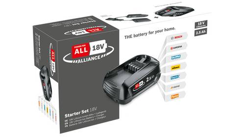 Starter set 18V PBA 2.5Ah + AL 18V-20 black battery + charger