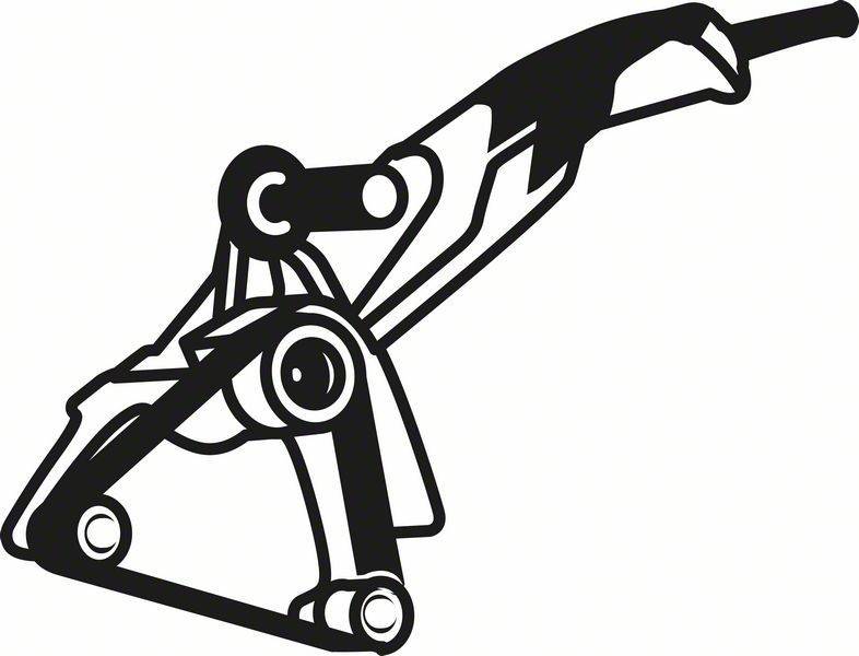 Eine schwarz-weiße Illustration eines mechanischen Wagenhebers, die Zahnräder und Hubarm in einem stilisierten Design zeigt.