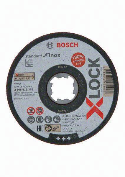 Trennscheibe X-LOCK Standard for Inox WA 60 T BF D.115mm Dicke 1,6mm T41 BOSCH