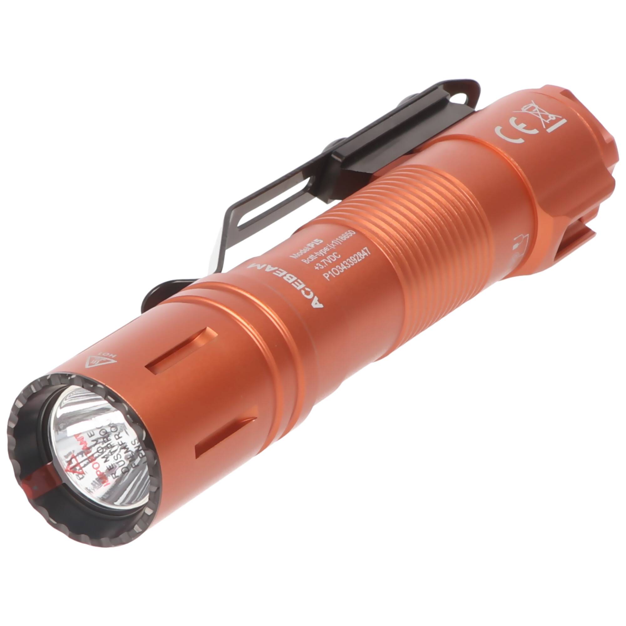 AceBeam P15 Defender LED-Taschenlampe mit 1.700 Lumen, Reichweite bis zu 330 Metern, inklusive 18650 3100mAh Li-Ion Akku