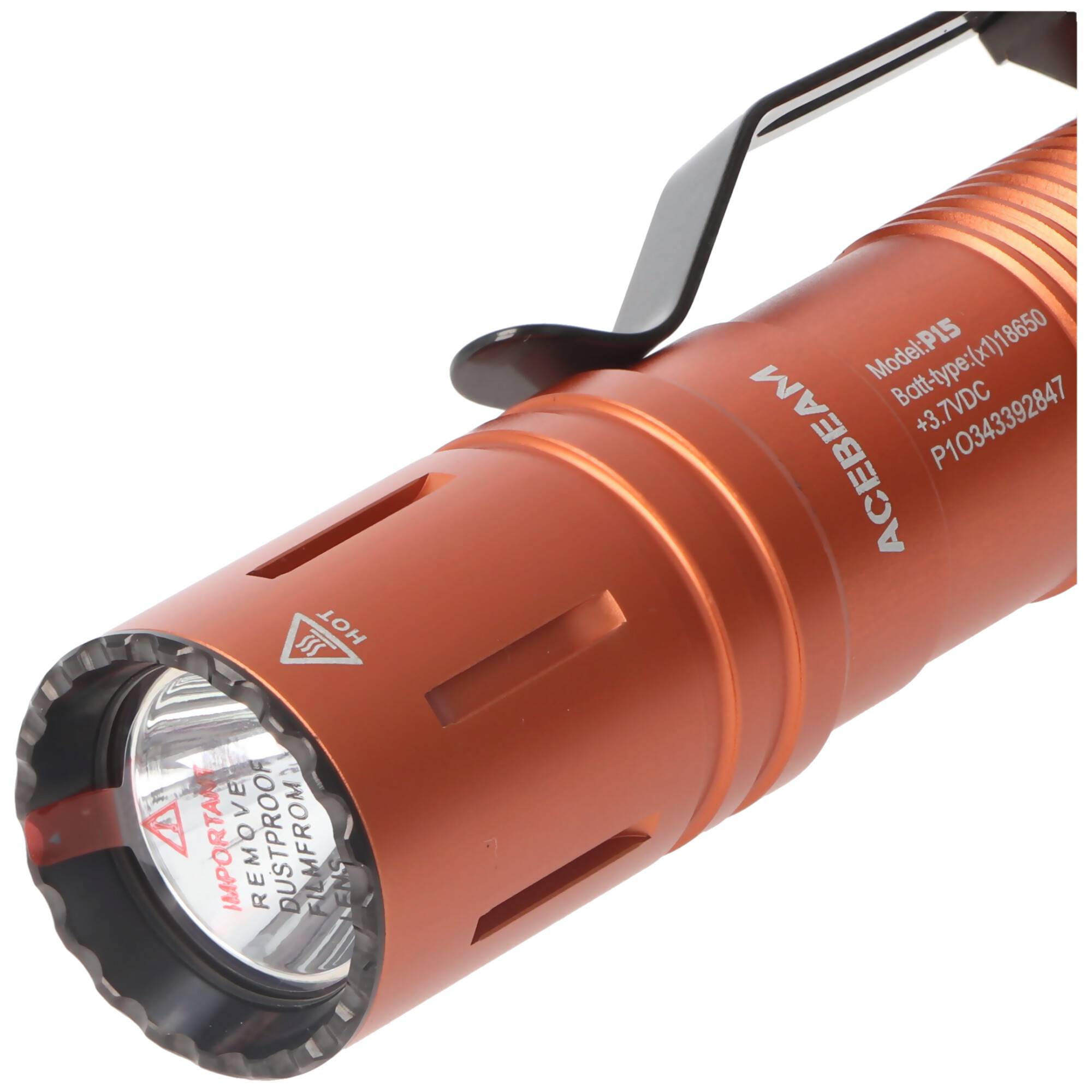 AceBeam P15 Defender LED-Taschenlampe mit 1.700 Lumen, Reichweite bis zu 330 Metern, inklusive 18650 3100mAh Li-Ion Akku