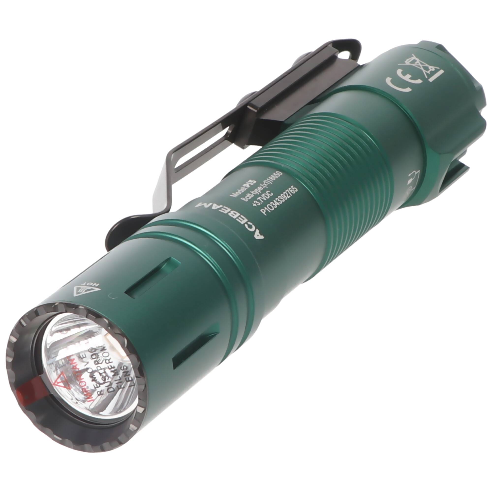 AceBeam P15 Defender LED-Taschenlampe mit 1.700 Lumen, Reichweite bis zu 330 Metern, inklusive 18650 3100mAh Li-Ion Akku