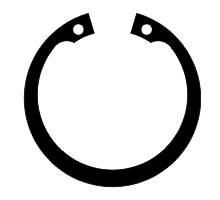 J 24-411 Sich,-Ring, DIN 472, X39CrMo17,1(1,4122), Seeger