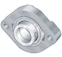 GLCTE40-XL Flanschlagereinheit, oval, Grauguss, INA