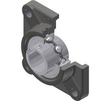 SUCF 205 Flanschlagereinheit, quadratisch, Niro, NTN/SNR