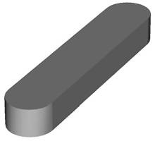 DIN 6885 A 2X2X20 Passfeder, Form A, Werkstoff C45 +C, Handelsware