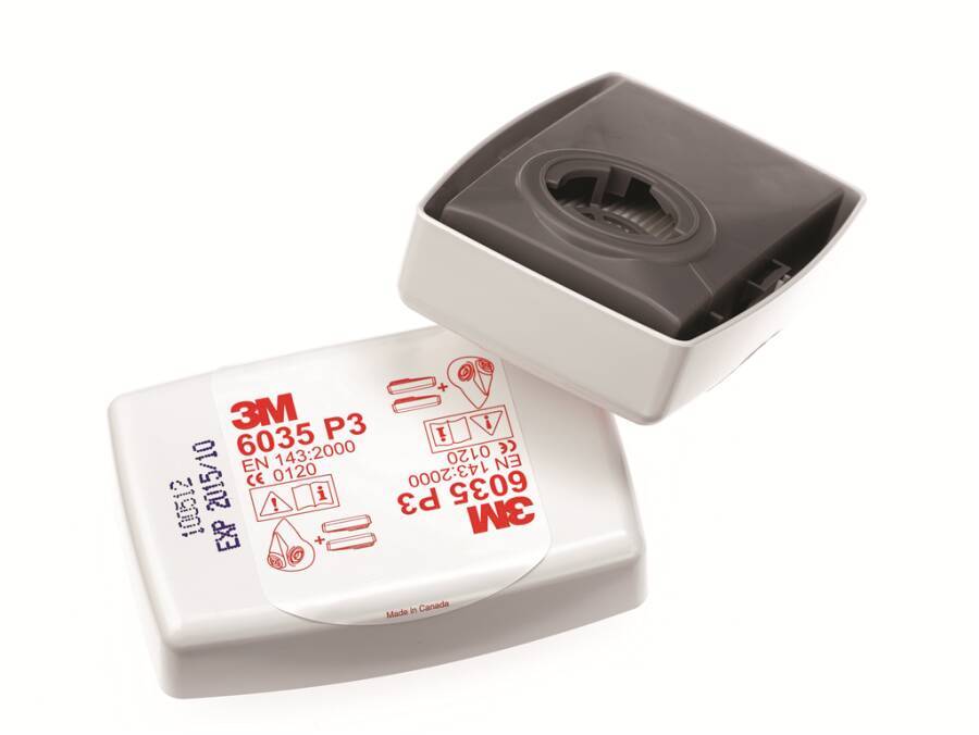 Partikelfilter 3M™ 6035 Filter 6035 Schutzstufe P3R Schutz gegen feste und flüssige Partikel - im stabilen Kunststoffge