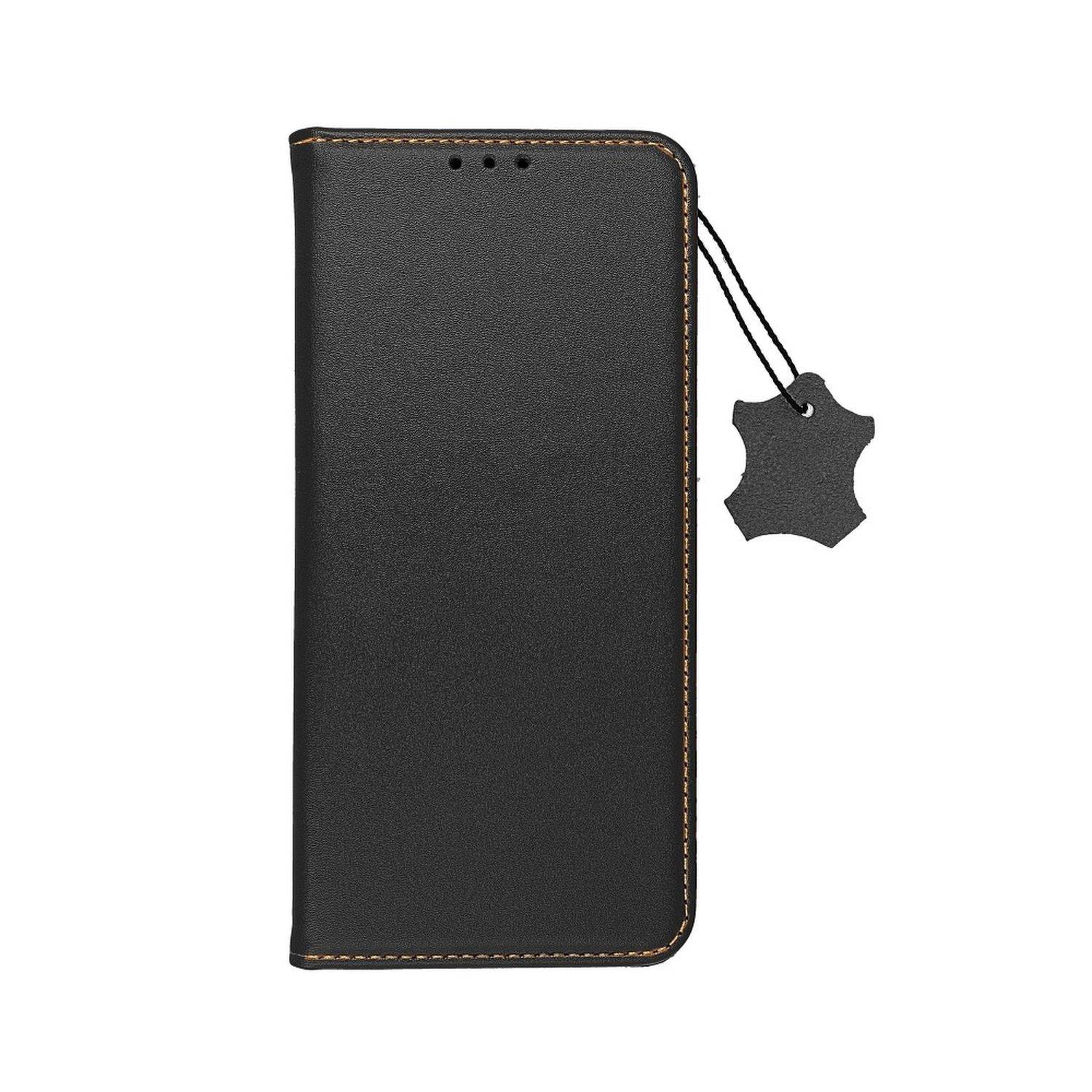 Smart Pro Echt Buchtasche Leder Tasche Lederbuch Hülle Cover Case Handy-Hülle Handytasche für iPhone 14 Schwarz