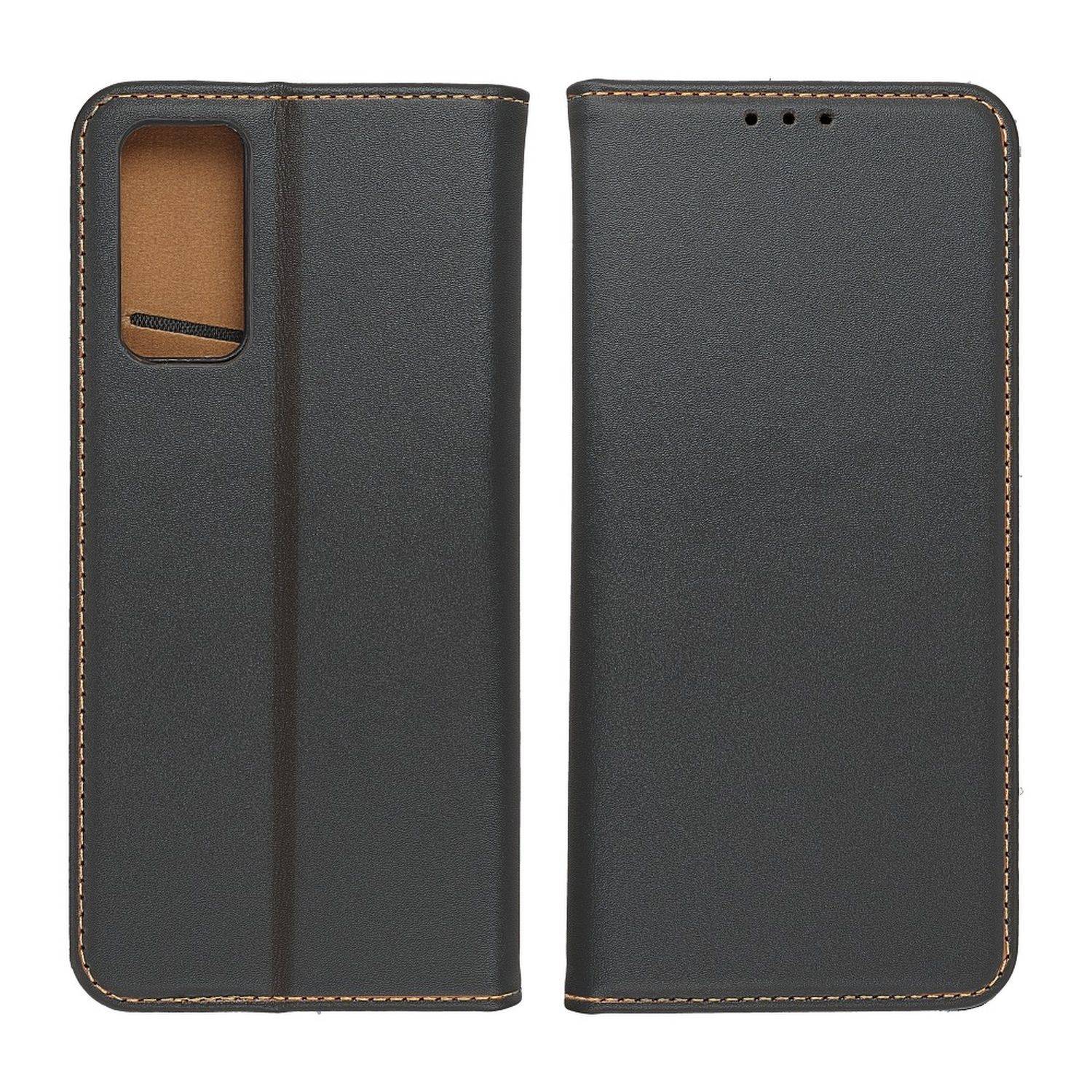 Smart Pro Echt Buchtasche Leder Tasche Lederbuch Hülle Cover Case Handy-Hülle Handytasche für iPhone 14 Schwarz