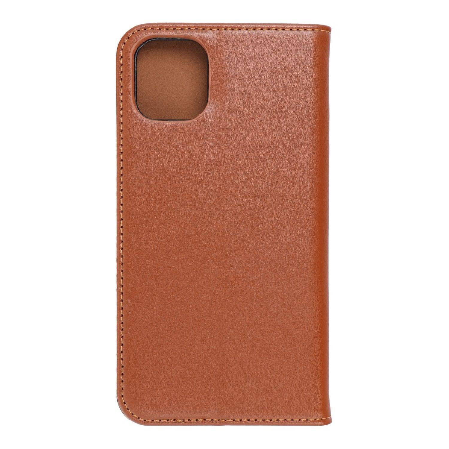 Smart Pro Echt Buchtasche Leder Tasche Lederbuch Hülle Cover Case Handy-Hülle Handytasche kompatibel mit iPhone 14 Braun