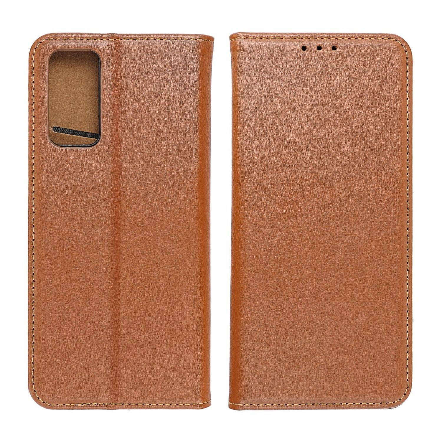 Smart Pro Echt Buchtasche Leder Tasche Lederbuch Hülle Cover Case Handy-Hülle Handytasche kompatibel mit iPhone 14 Braun