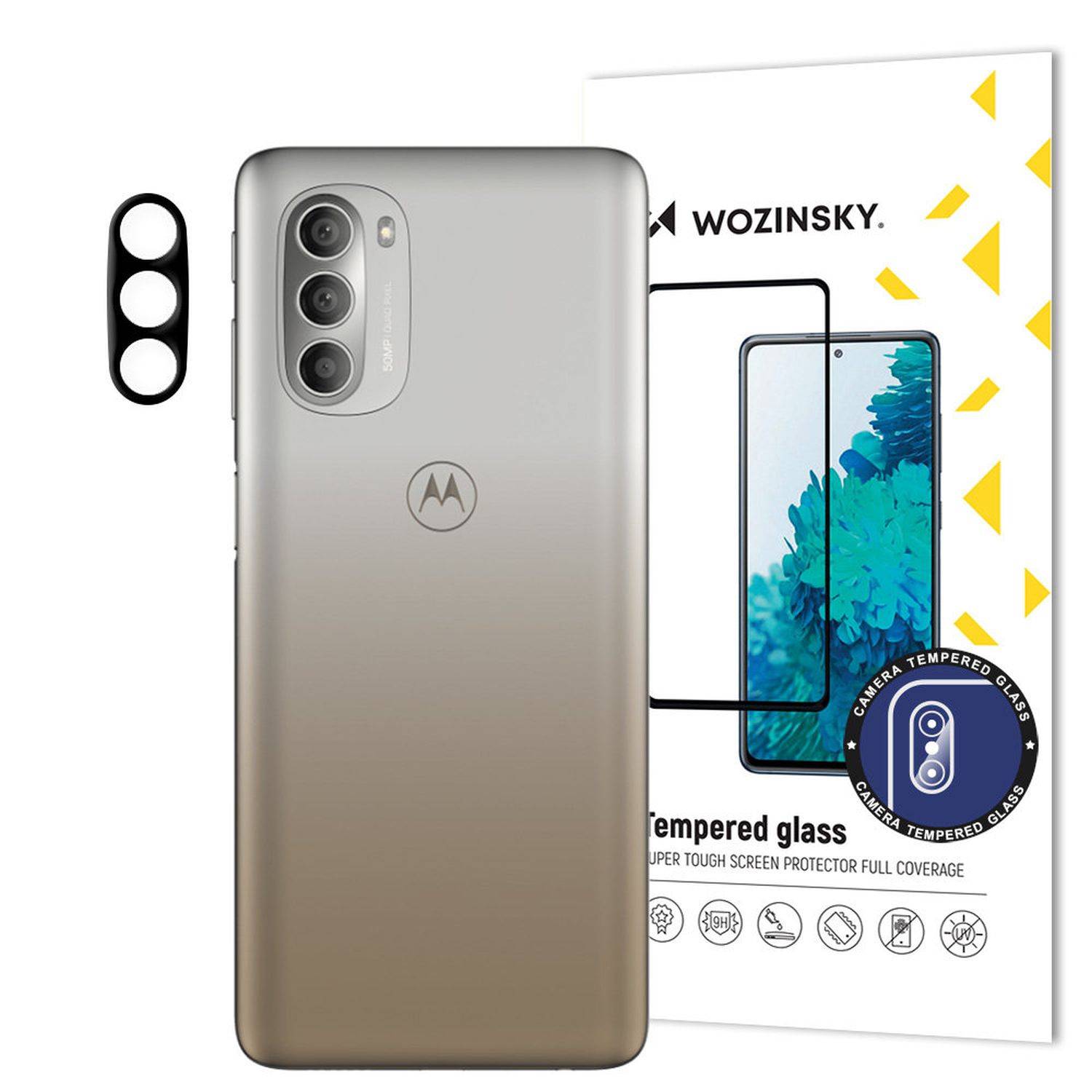 Full Camera Glass 9H Full Kamera Schutzglas Tempered Glass Kameraschutz kompatibel mit Motorola Moto G51