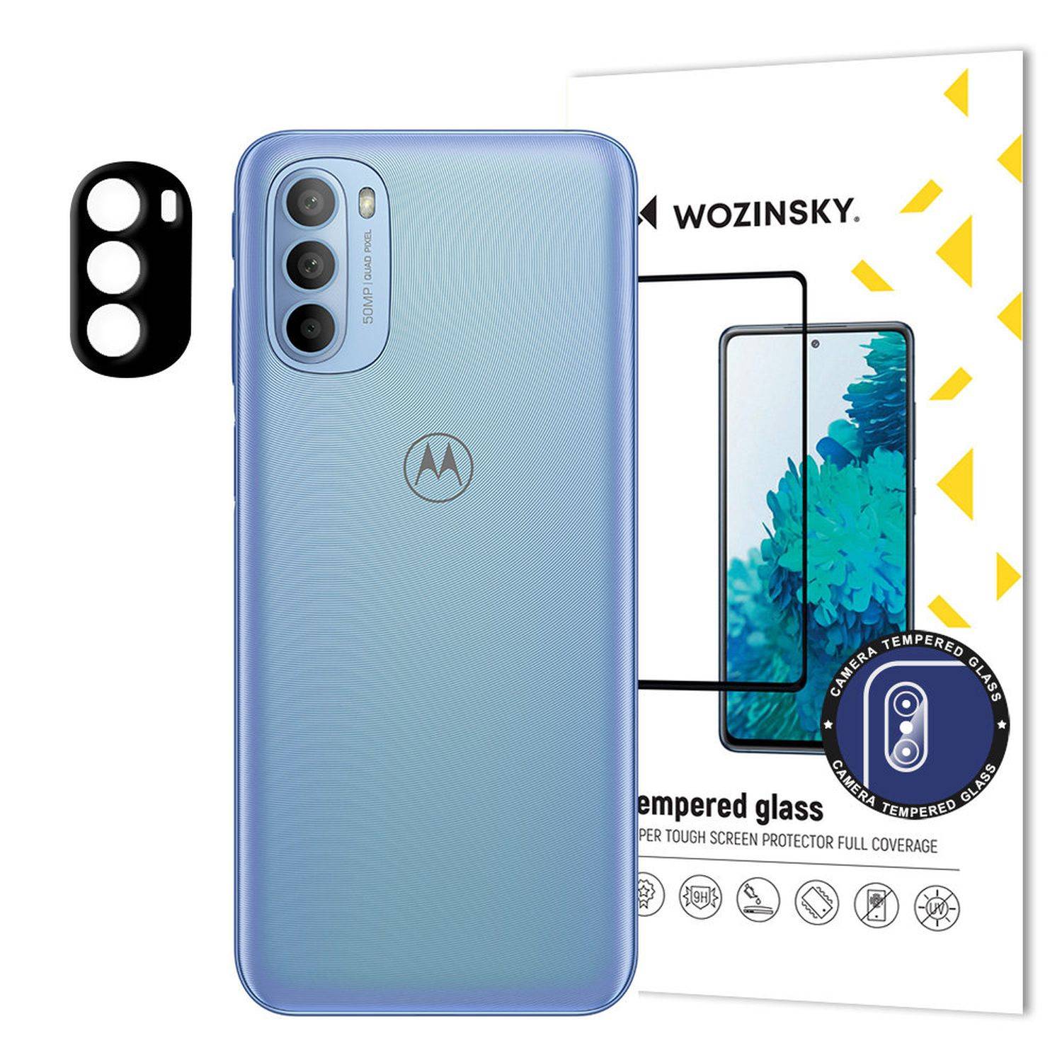 Full Camera Glass 9H Full Kamera Schutzglas Tempered Glass Kameraschutz kompatibel mit Motorola Moto G31