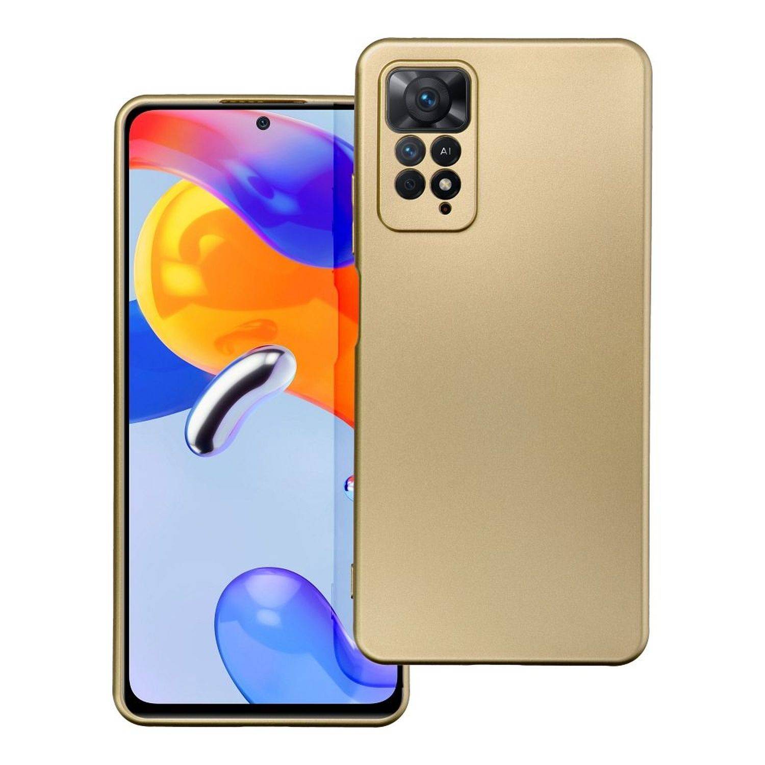 Metallic Case Hülle Handytasche Cover Kameraschutz kompatibel mit iPhone 13 Pro Max Gold