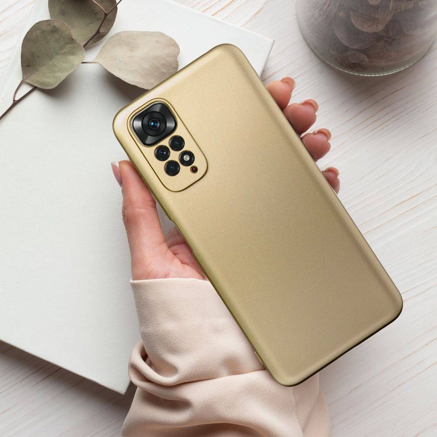 Metallic Case Hülle Handytasche Cover Kameraschutz kompatibel mit Samsung Galaxy S21 FE Gold