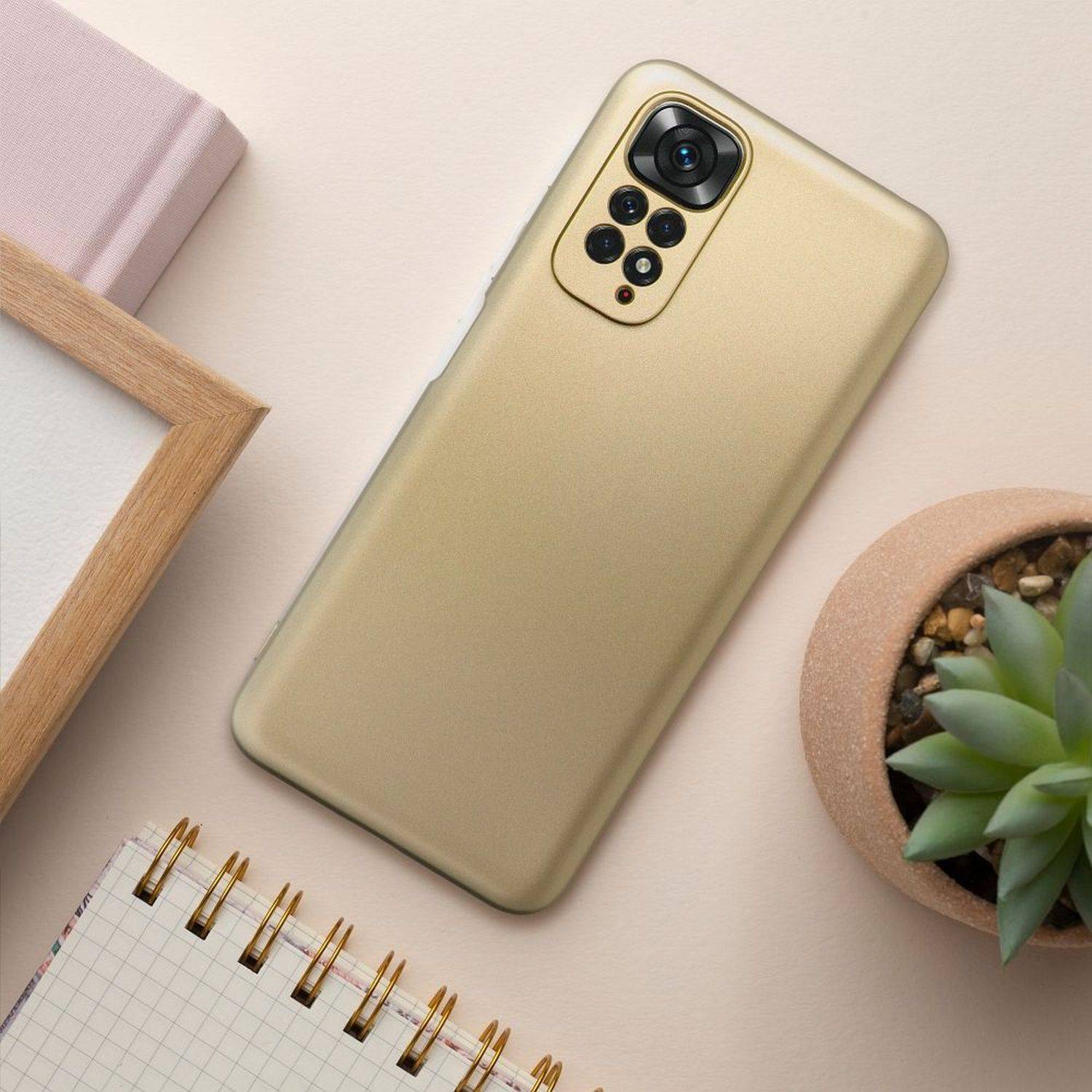 Metallic Case Hülle Handytasche Cover Kameraschutz kompatibel mit Samsung Galaxy S21 FE Gold