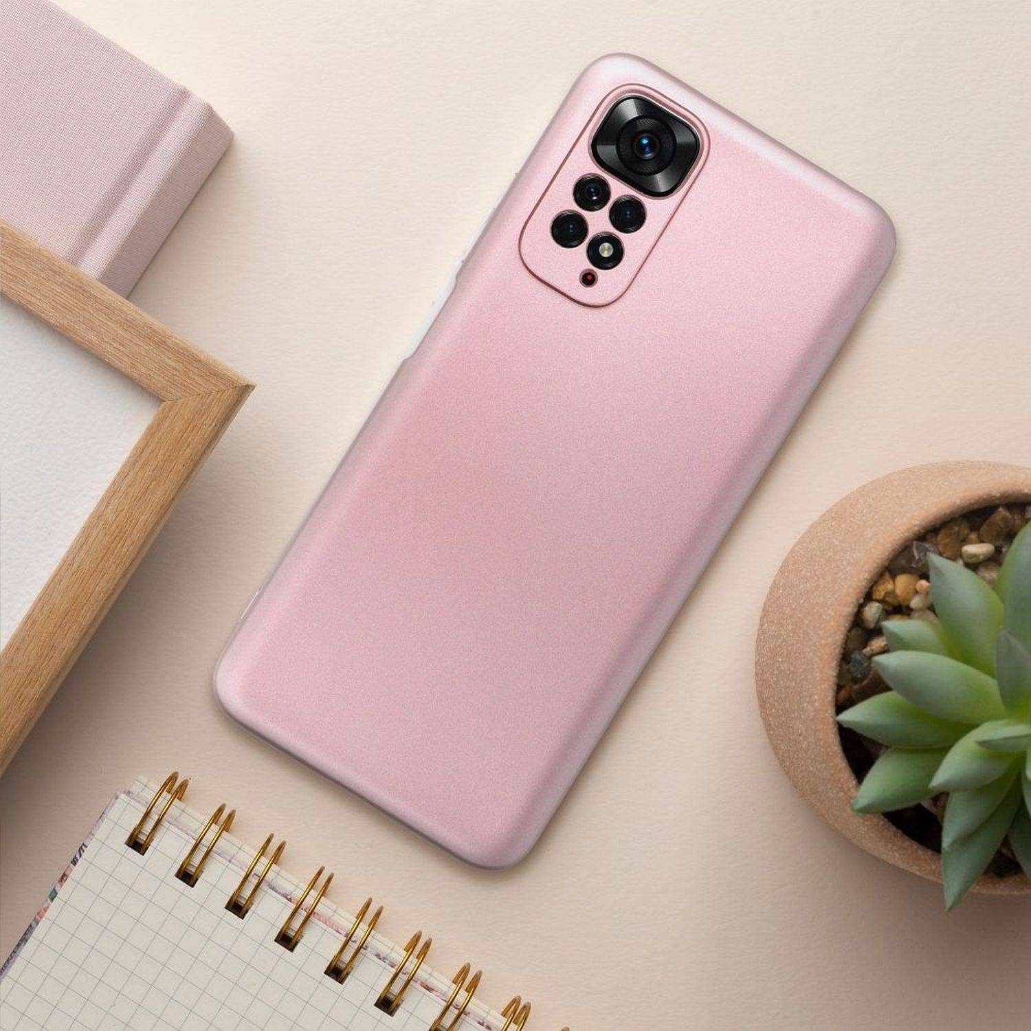 Metallic Case Hülle Handytasche Cover Kameraschutz kompatibel mit Samsung Galaxy S21 FE Rosa