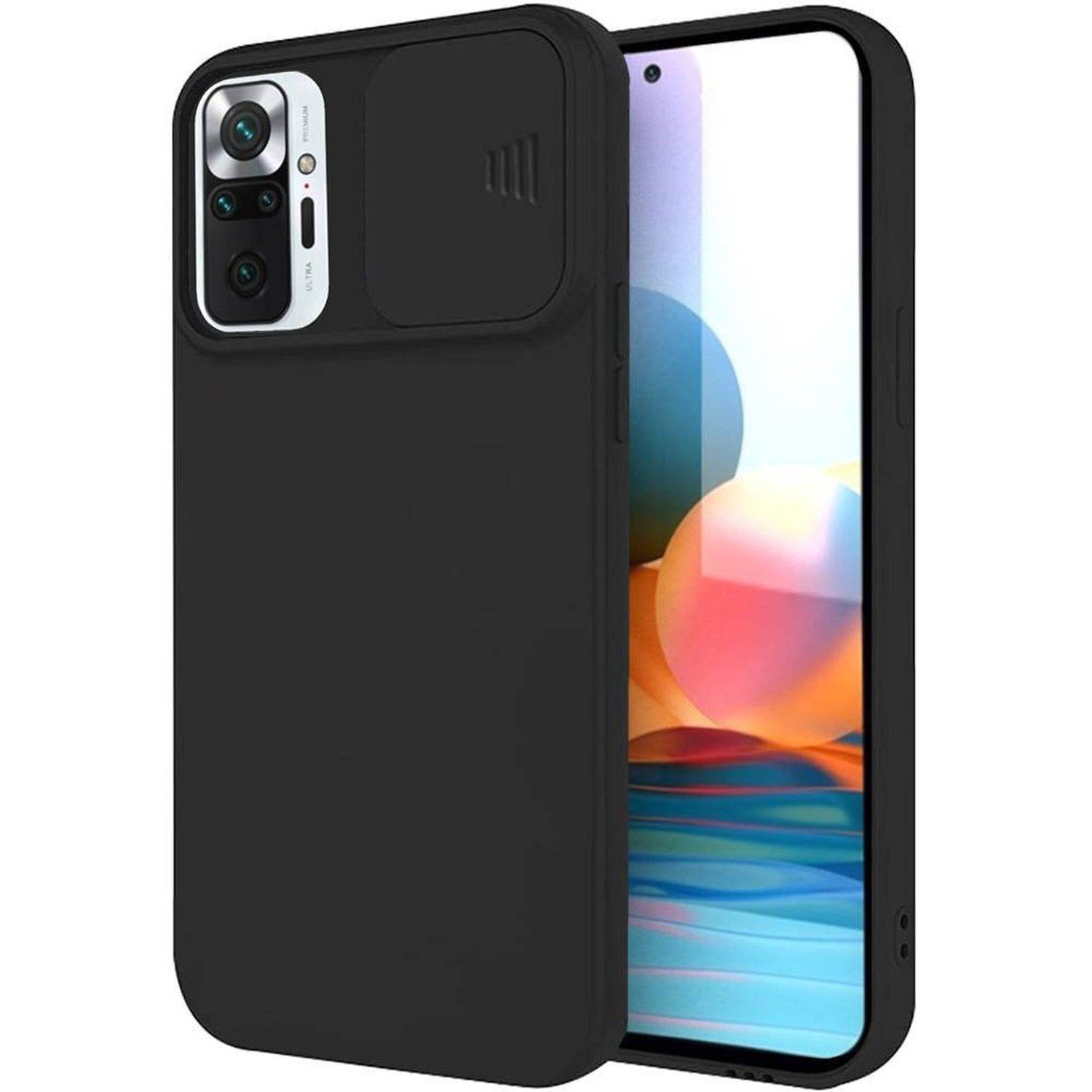 CamShield Silikon Cover Case Slim Handyhülle Schutzhülle mit Kameraschutz für Xiaomi Redmi 10 2022 Schwarz