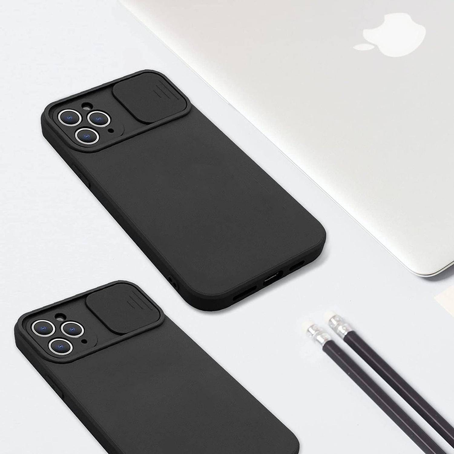 CamShield Silikon Cover Case Slim Handyhülle Schutzhülle mit Kameraschutz für Xiaomi Redmi 10 2022 Schwarz