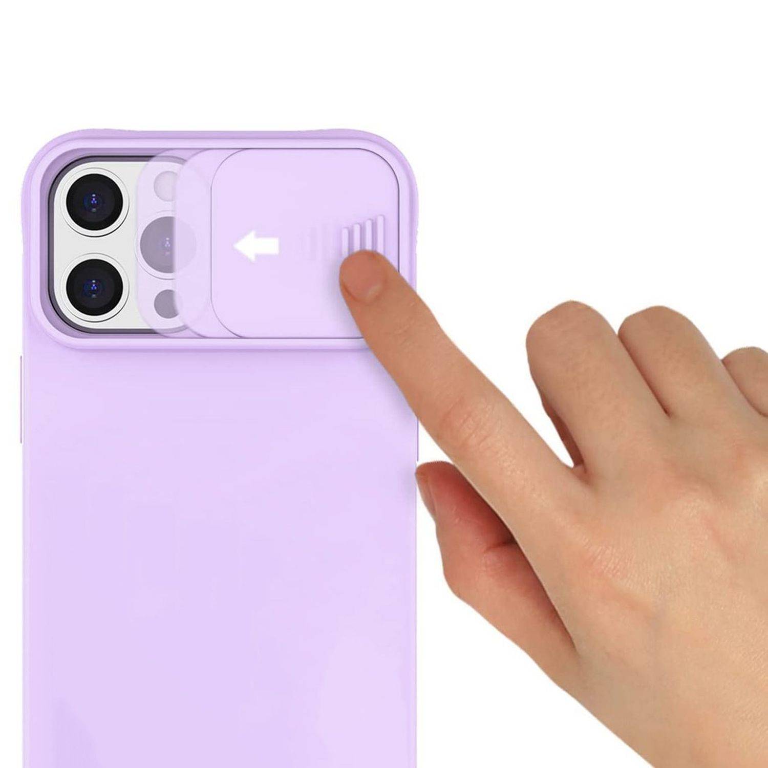CamShield Silikon Cover Case Slim Handyhülle Schutzhülle mit Kameraschutz Kameraabdeckung für Xiaomi Redmi 10 2022 Lila