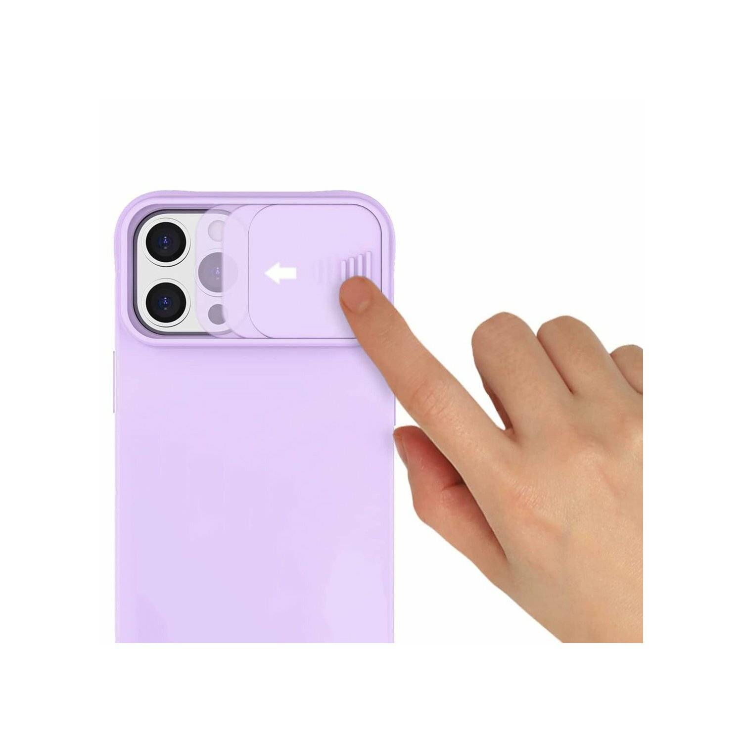 CamShield Silikon Cover Case Slim Handyhülle Schutzhülle mit Kameraschutz für Xiaomi Redmi Note 11 Pro 5G Lila