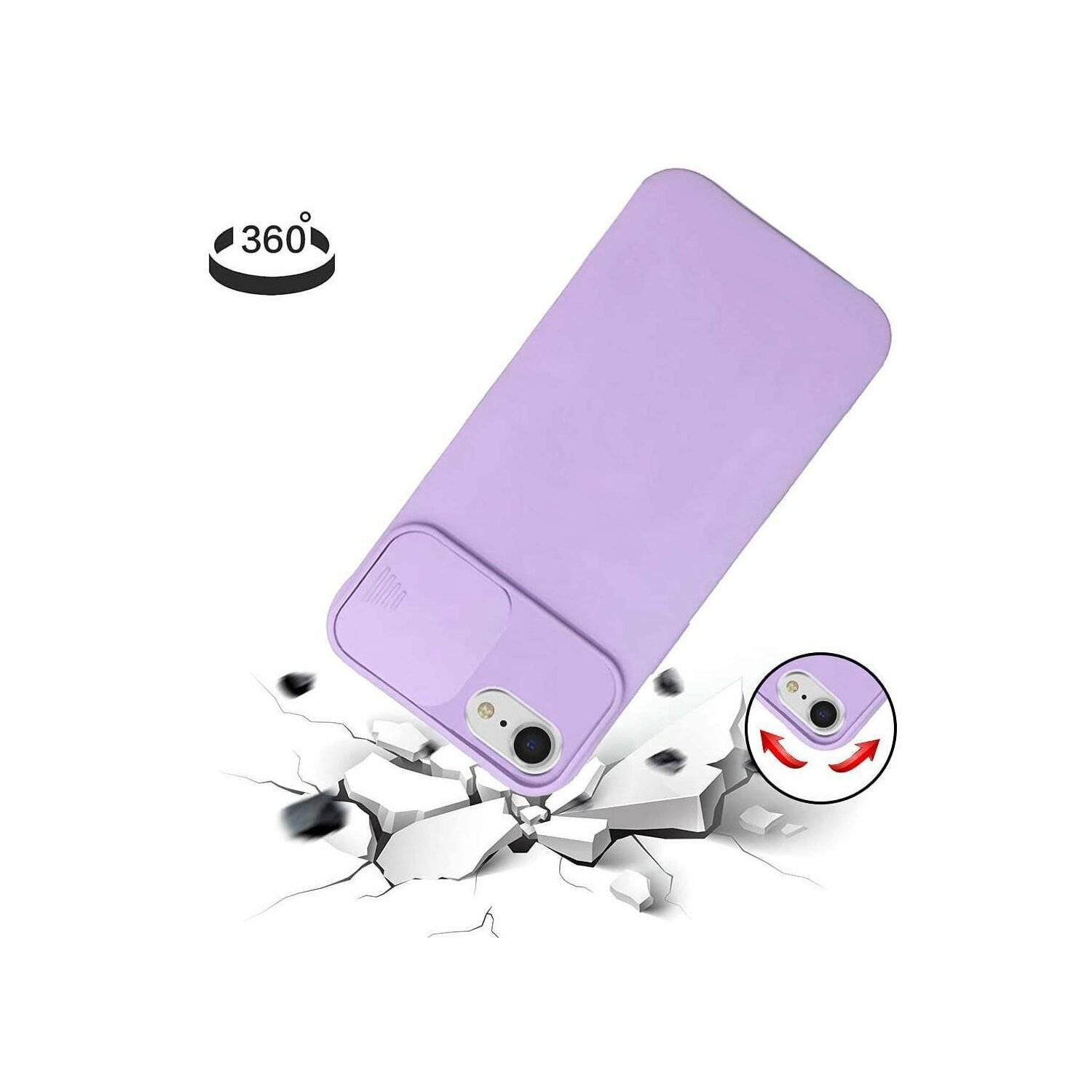 CamShield Silikon Cover Case Slim Handyhülle Schutzhülle mit Kameraschutz für Xiaomi Redmi Note 11 Pro 5G Lila
