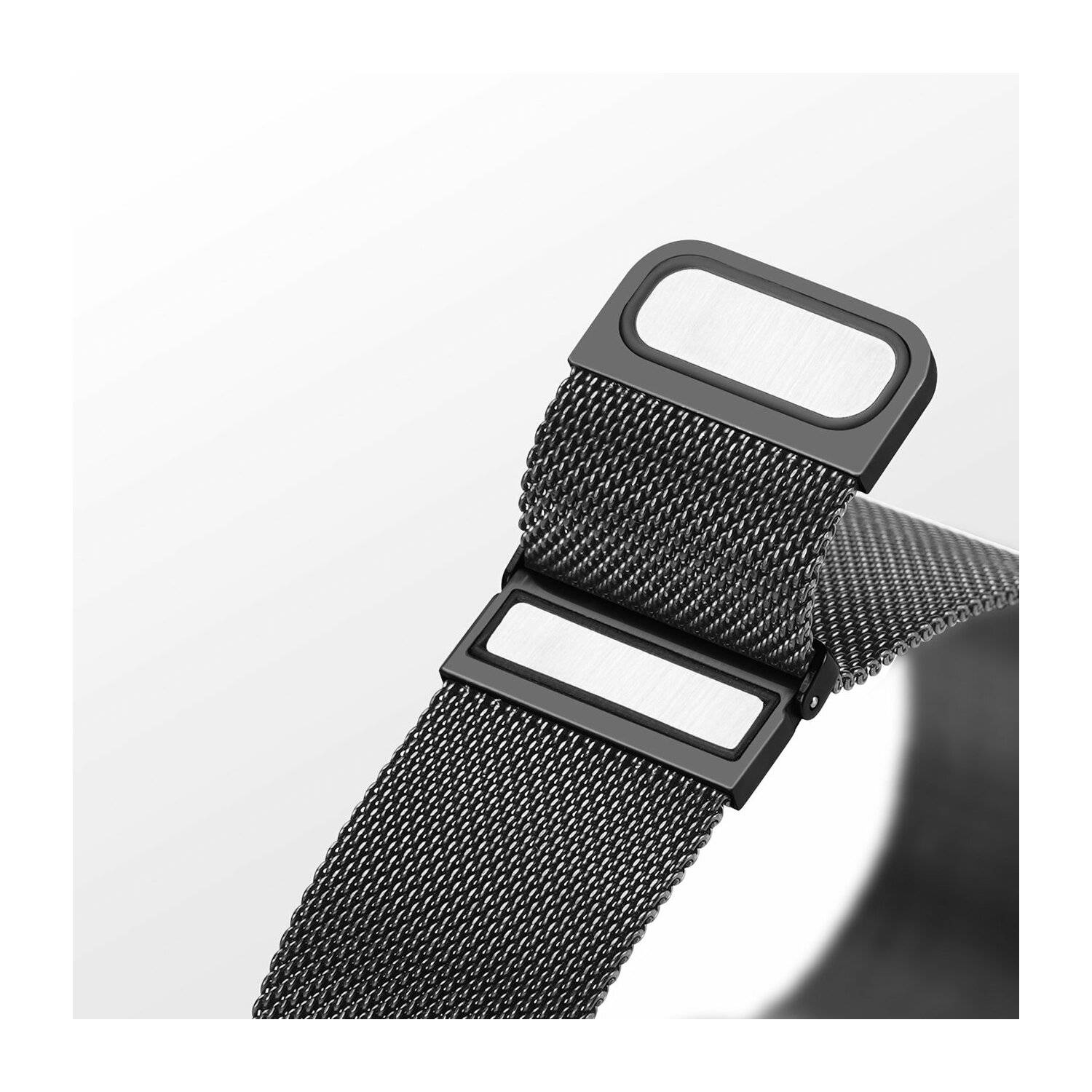 Dux Ducis Magnetband Uhrenarmband kompatibel mit Watch 7 / SE Gehäuse 41/40/38 mm Schwarz