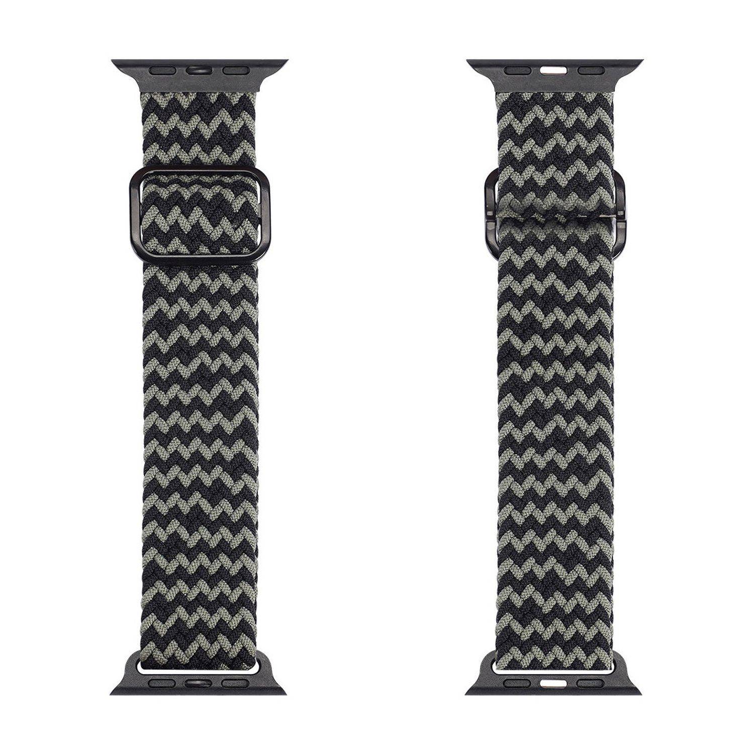 Dux Ducis Stoffband Uhrenarmband kompatibel mit Watch 7 / SE 45/44 / 42mm Stoff Gehäuse Grün