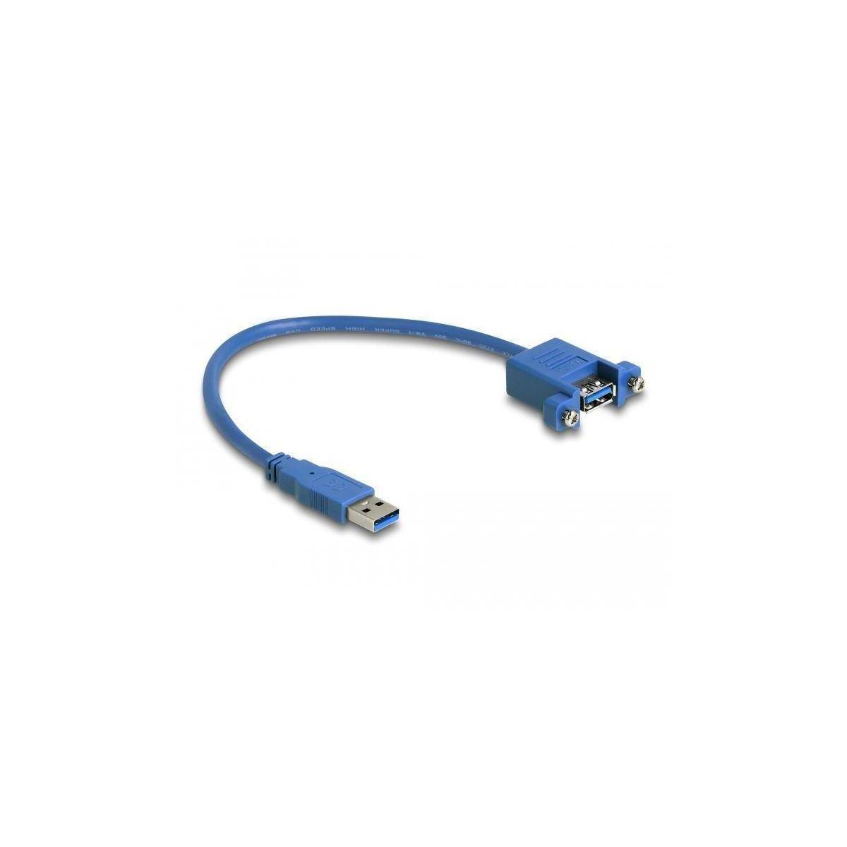 86994 - Kabel USB 3.0 Typ-A Stecker zu USB 3.0 Typ-A Buchse zum Einbau 25 cm