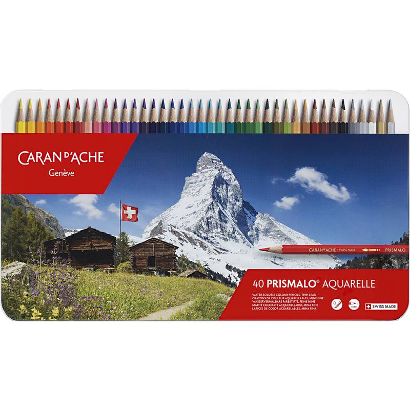 CARAN D'ACHE Buntstifte PRISMALO Aquarelle, 40er Metalletui
