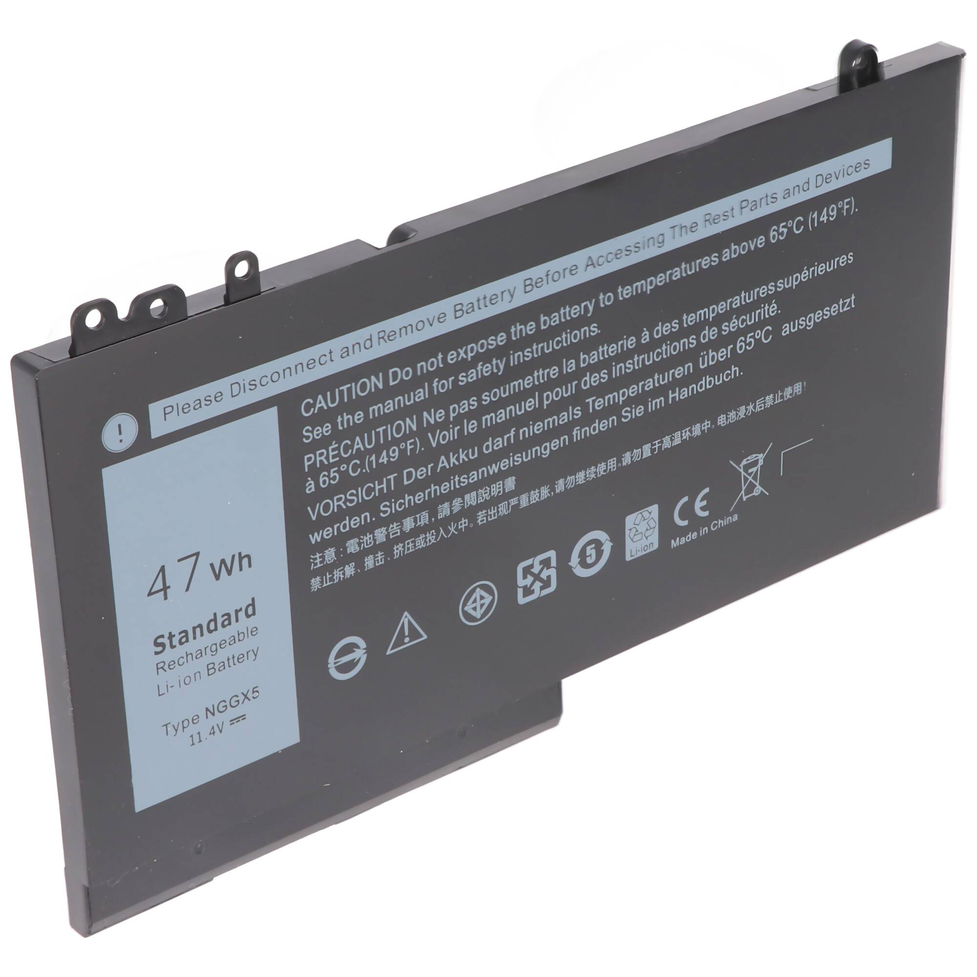 Akku passend für Dell Latitude E5270, E5470, Li-Polymer, 11,4V, 4120mAh, 47Wh