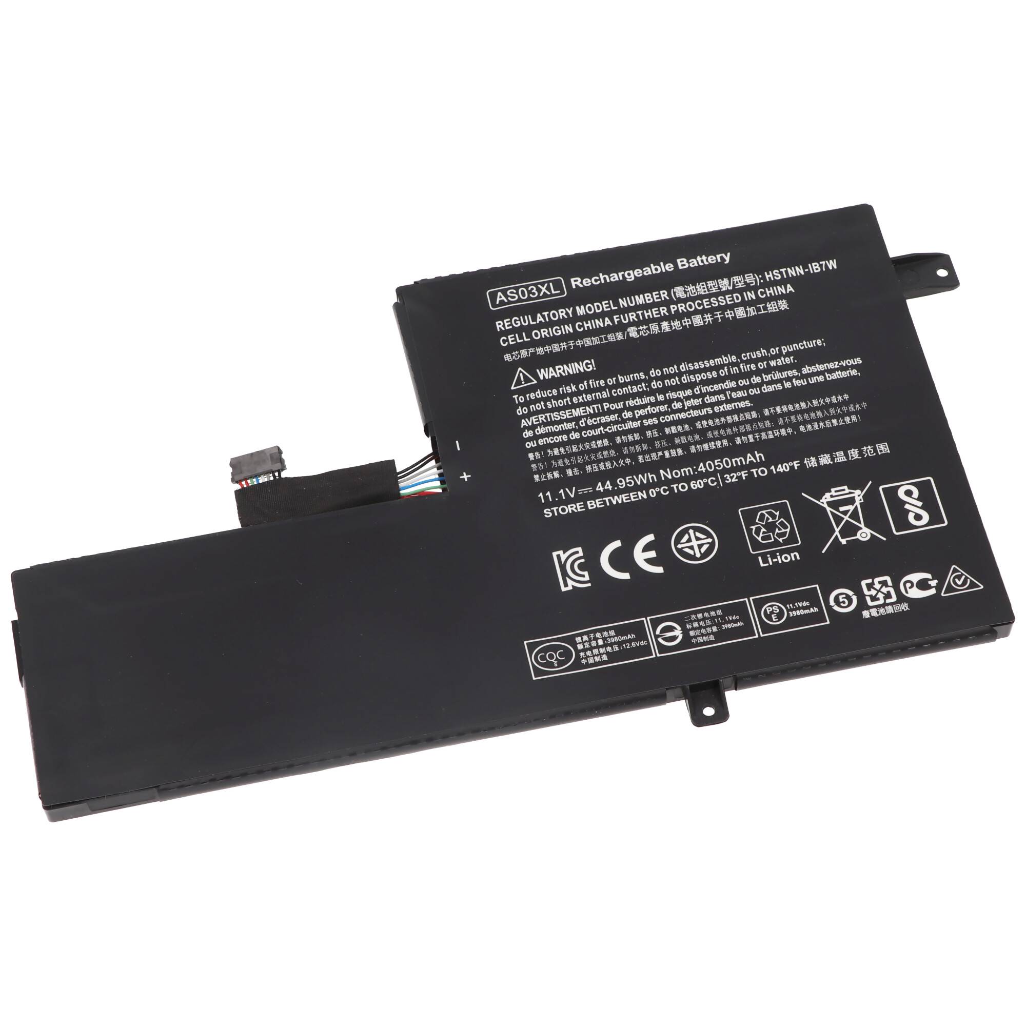 Akku passend für HP Chromebook 11 G5, Li-Polymer, 11,1V, 4050mAh, 45Wh