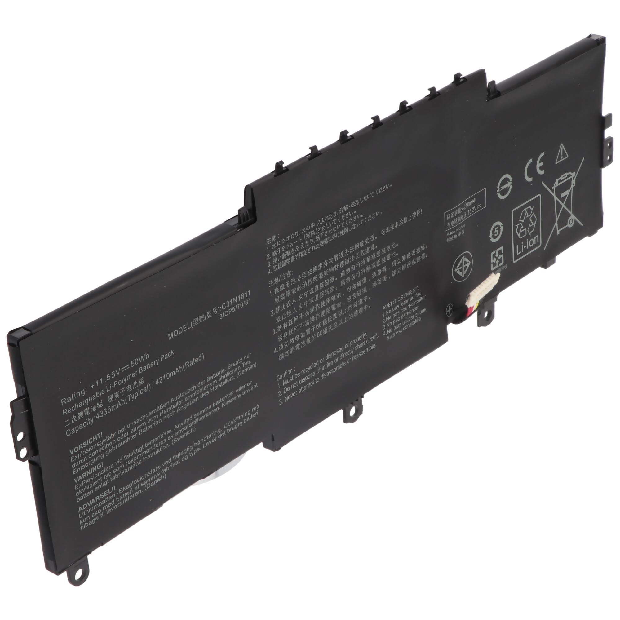 Akku passend für ASUS ZenBook 14 UX433FA-A5045R, Li-Polymer, 11,55V, 4330mAh, 50Wh