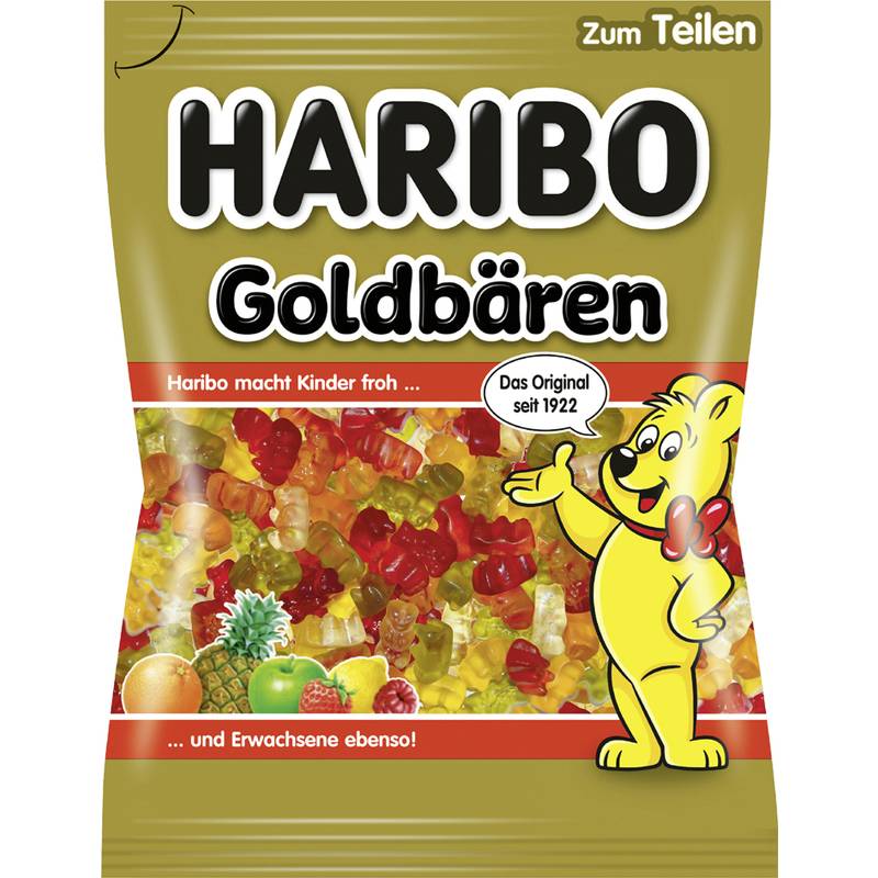 HARIBO Fruchtgummi Goldbären, 175 g Beutel