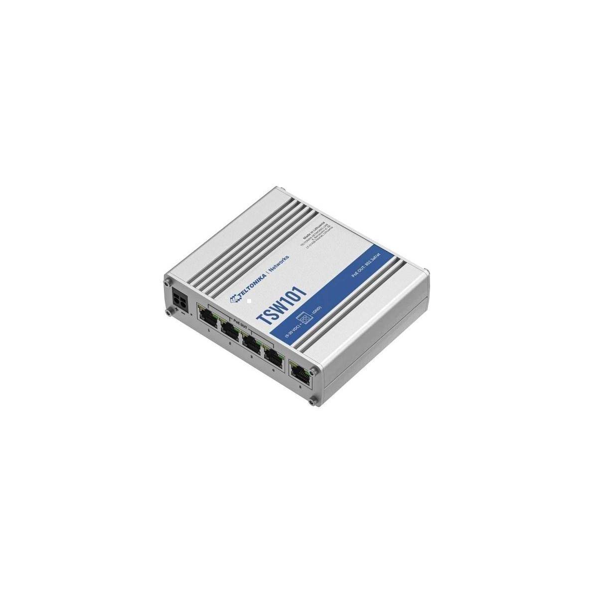 Teltonika PoE+ Switch TSW101 5 Port - Switch - 1 Gbps - Ethernet - Power over Et