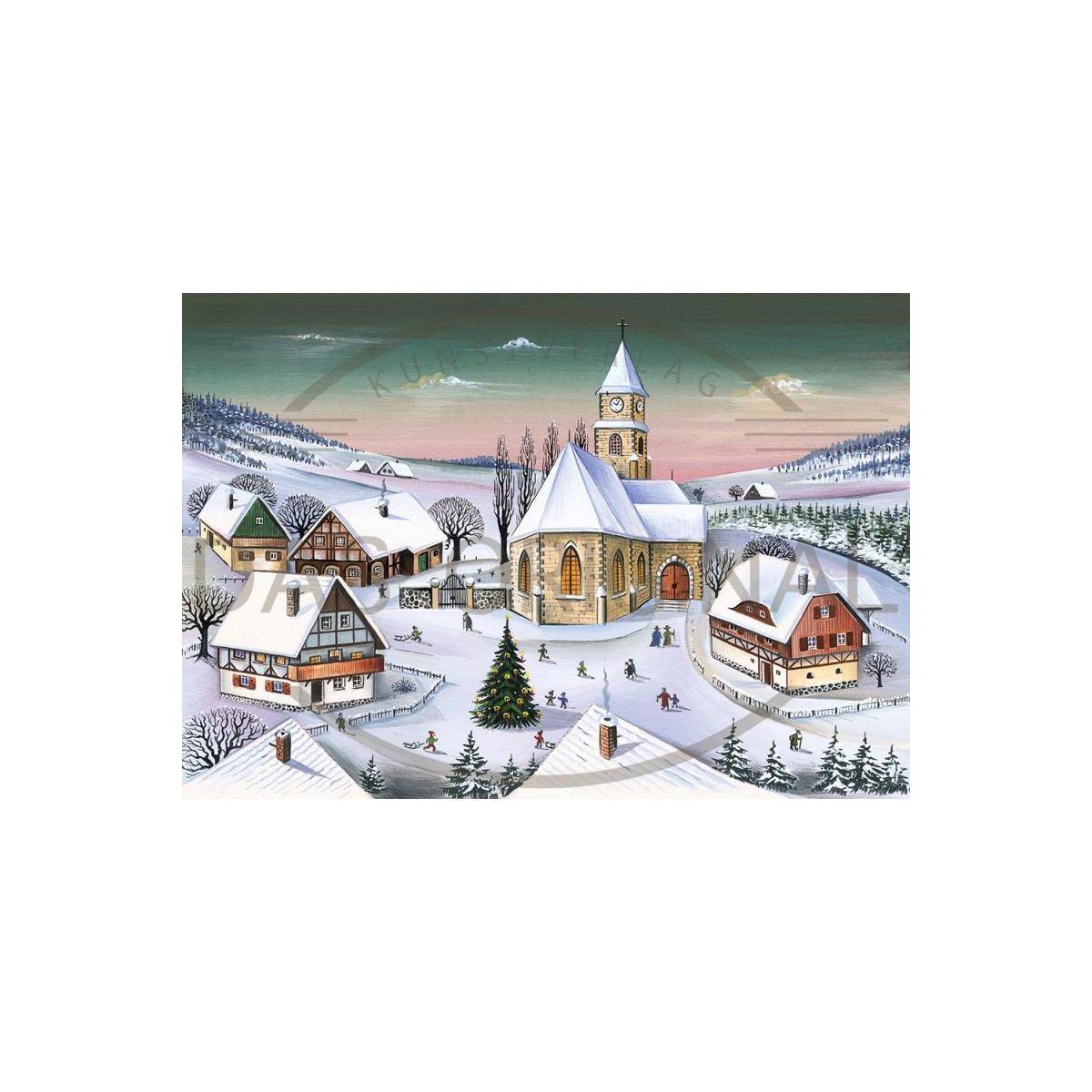 2965 - Weihnachtspostkarte "Ein Sonntag im Advent"