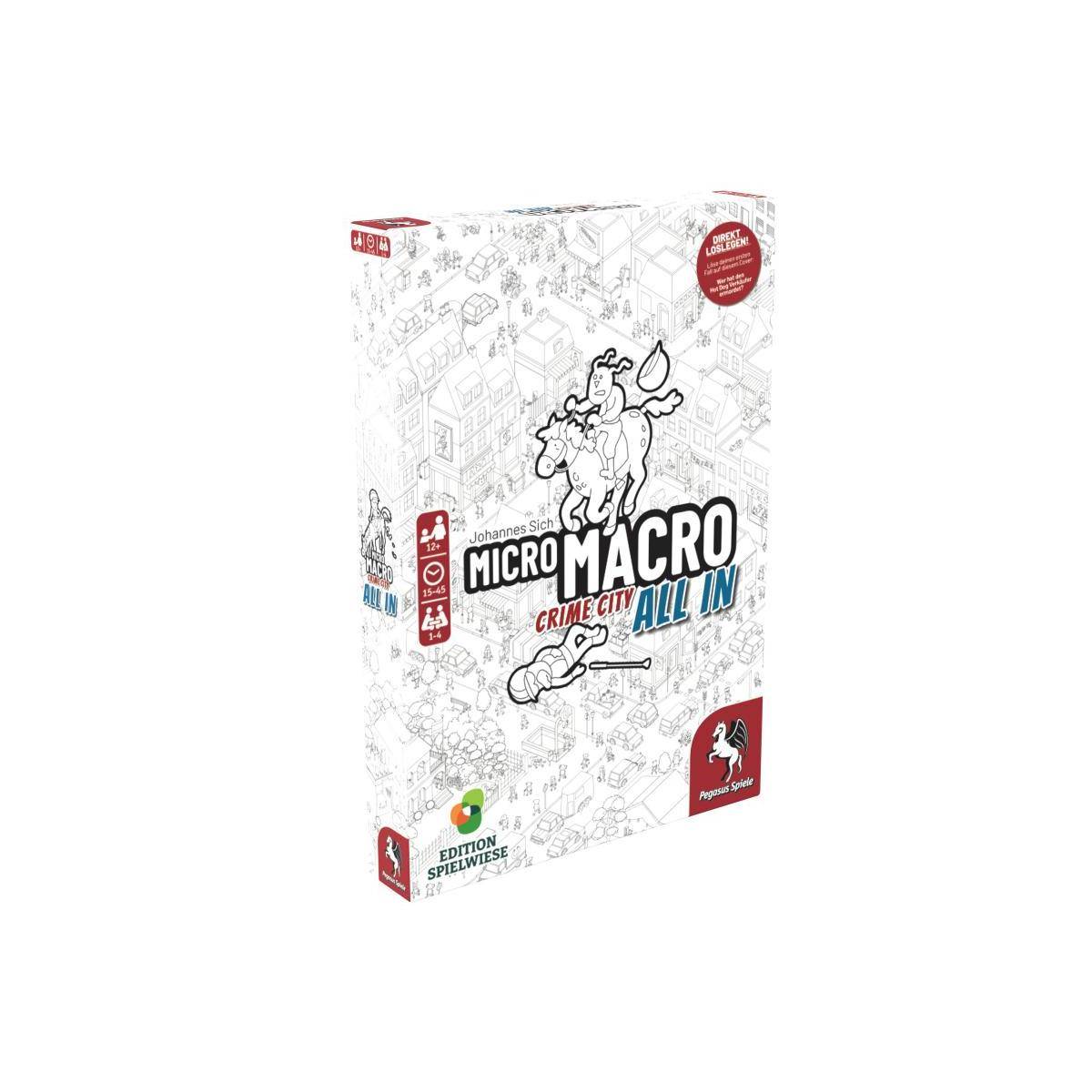 59062G - MicroMacro: Crime City 3 – All In, Brettspiel, für 1-4 Spieler, ab 12 Jahren